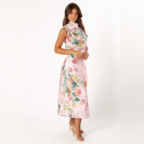 Petal & pup stain mock neck floral midi dress nwot - Picture 1 of 7